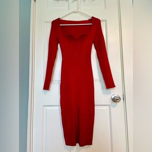 🌸NWOT-Ruby Red Bodycon Dress🌸